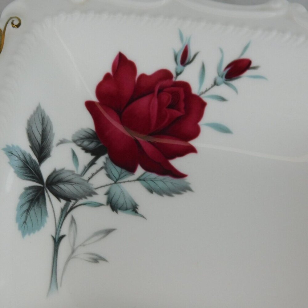 Royal Albert Sweet Romance White Floral Design Square Small Tray Meat Nut Candy - Picture 5 of 10